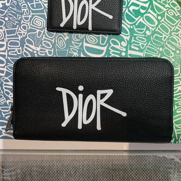 コラボ DIOR x ショーンステューシー ラウンドジップウォレット110711